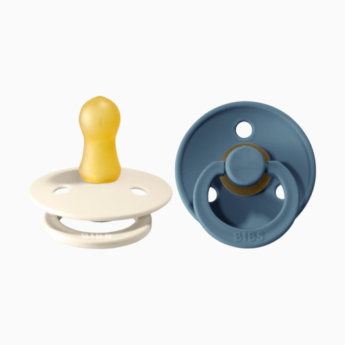 BIBS Natural Rubber Pacifier (2 Pack) - Ivory / Petrol, Size 1