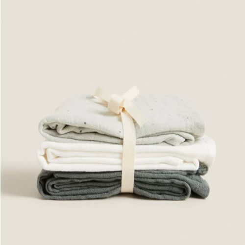 SET OF MULTICOLORED BABY MUSLIN CLOTHS (SET OF 3) | Zara Home United States of America