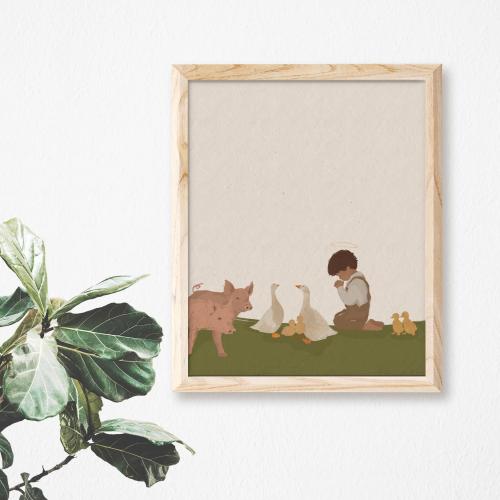 Child Jesus Praying | Religious Artwork | Christian Home Decor