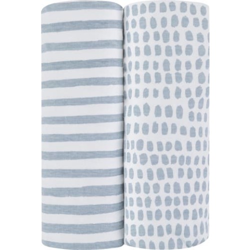 Baby Fitted Waterproof Pack N Play | Mini Portable Crib Sheet Set 2 Packs