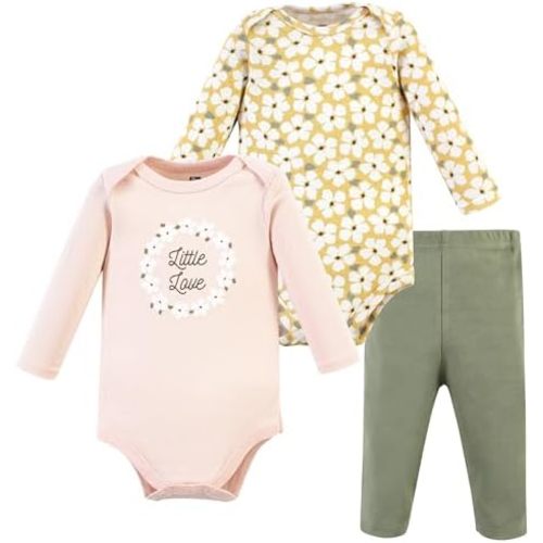 Hudson Baby Unisex Cotton Bodysuit and Pant Set