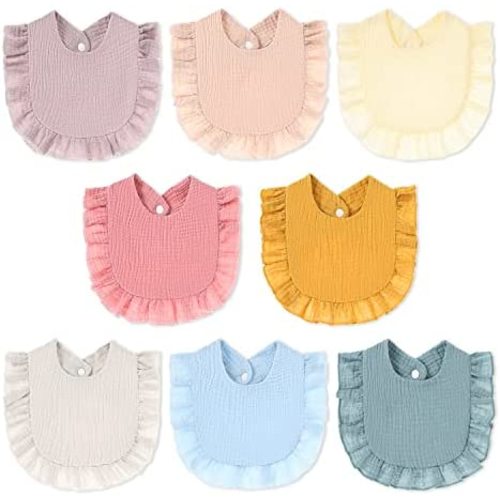 Baby Bibs Muslin Drool Teething Drooling Bibs for Baby Girl Boy Muslin Cotton