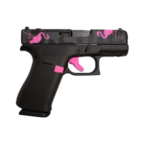 Glock 43X MOS 9mm Miami Mingo Limited Edition Pistol with Pink Flamingo Finish