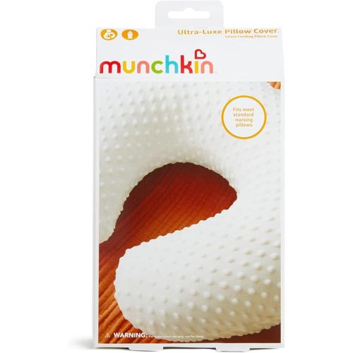 Munchkin Ultra-Luxe Infant Feeding Pillow Cover - Machine Washable, Fits Most Standard Nursing & Bottle Feeding Pillows