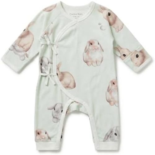 100% Organic Cotton Soft 0-6 Months Baby Romper Jumpsuits for Boys and Girls Unisex Long Sleeve