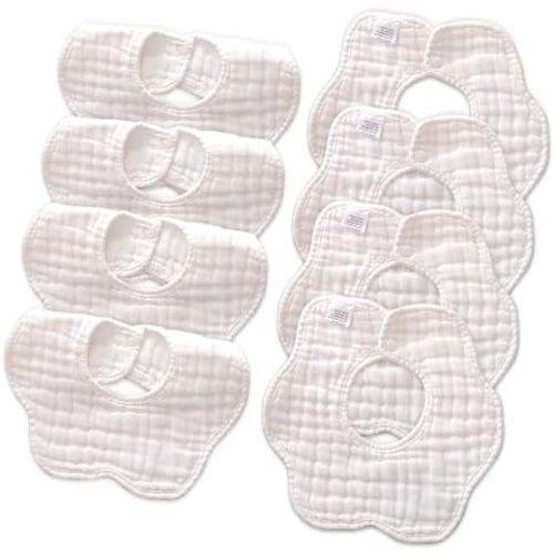 Organic Cotton Muslin Baby Bibs for Drooling & Teething