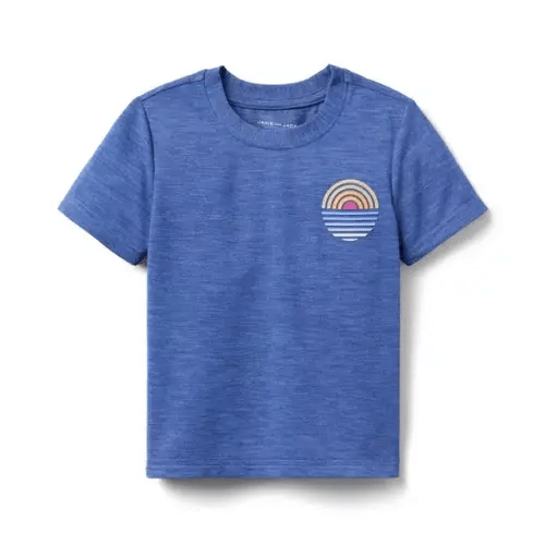 Boy Mountain Blue Heather Sunset Patch Tee by Janie and Jack