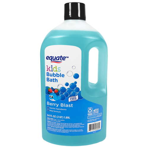 Equate Kids Bubble Bath Berry Blast Scented 64 fl oz Mild Formula with Gentle Ingredients