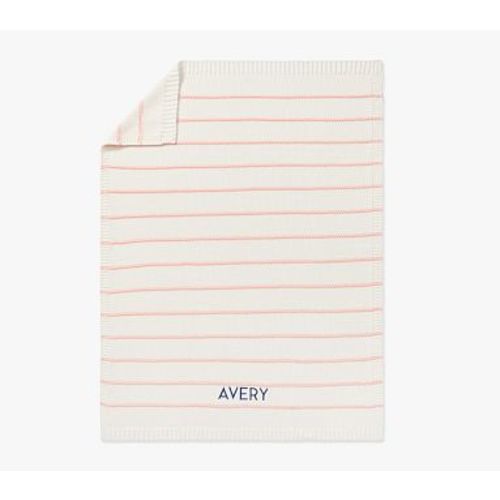 Breton Stripe Baby Blanket , Pink