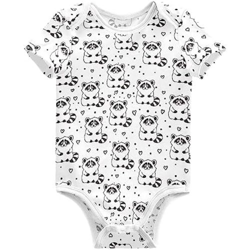 Ollabaky Unisex Baby Bodysuits Short-Sleeve Cotton Baby Clothes for Girls Boys 0-24 Months