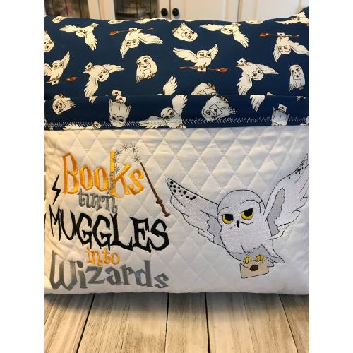 Hedwig Harry Potter Book Pillow Reading Pillow Embroidered