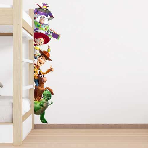 Toy Story Peeping Characters Vinyl Wall Stickers Baby Kids Bedroom Decoration Poster Buzz Woody Jessie Rex Party Room Door Boys Girls Game