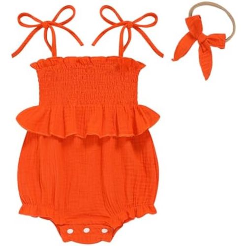 Baby Girl Romper Ruffle Newborn Girl Bodysuit Jumpsuit Baby Girl Clothes Outfit 0-18M