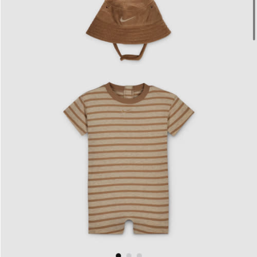 Nike Baby Short Sleeve Romper with Bucket Hat. Nike.com