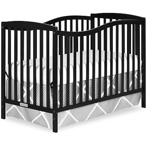 Dream On Me Chelsea 5-In-1 Convertible Crib In Black, JPMA Certified