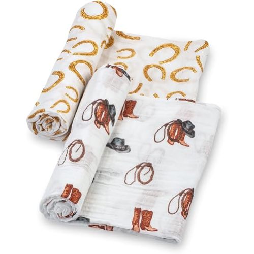 LollyBanks Baby Swaddle Blankets, 100% Organic Cotton Muslin Baby Blanket