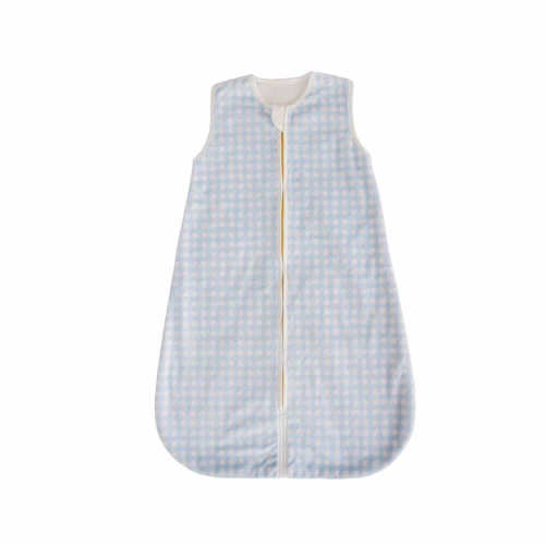 Dusty Blue Gingham Wearable Minky Blanket | Minky Couture