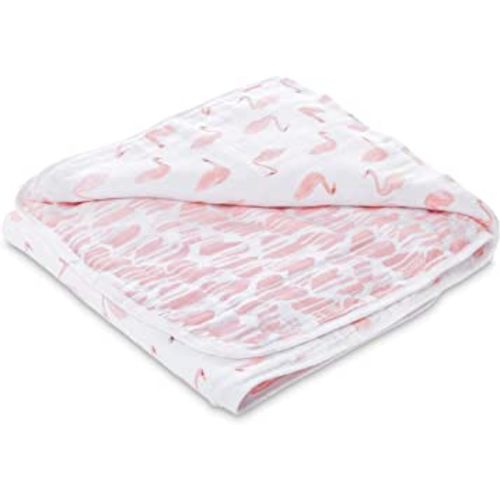 aden + anais Essentials Dream Blanket, Muslin Baby Blankets for Girls & Boys, Ideal Lightweight Newborn Nursery & Crib Blanket, Unisex Toddler & Infant Bedding, Shower & Registry Gift, Swans