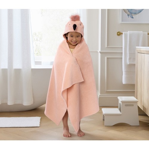 Super Soft Flamingo Kid Hooded Towel