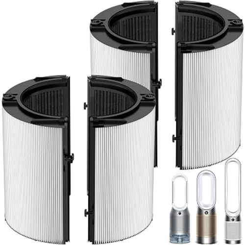 360 Combi Glass HEPA + Carbon Filter Replacement For Dyson TP10 HP10 HP09 TP09 HP07 TP07 TP06 HP06 HP04 TP04 PH04 PH03 PH02 PH01 DP04 TP7C TP4A TP4B TP11 HP11 PC1 Air Puri-fier, #965432-01, 2 Pack