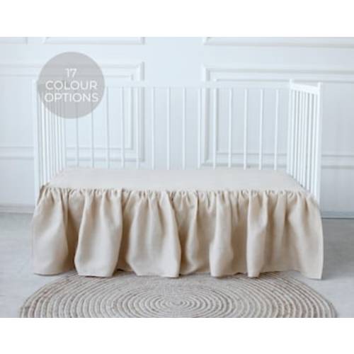 White Crib Bed Skirt, Ruffled Crib Skirt, Crib Skirt for Baby Bed, Crib Skirt for Nursery Room Decor - Etsy