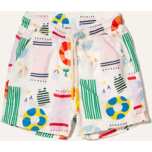 Recycled Swim Beach Print Baby Swim Trunk - Mon Coeur | Maisonette
