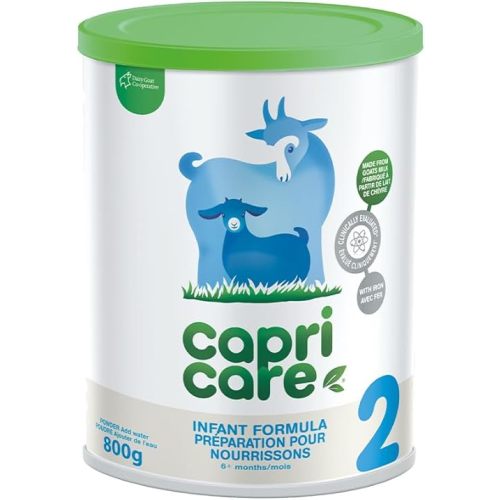 Capricare Whole Goat Milk Powder Baby Formula Stage 2 – Nutritional Baby Essentials, No Added Palm Oil, Soybean Oil, GMOs, Glucose, Refined Sugars, Corn Maltodextrin – 6 Months & Above, 800g