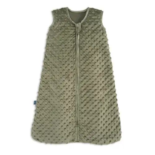 Olive Green Plushy Dot Velboa Wearable Baby Blanket | HALO