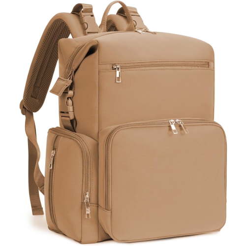 Neoprene Diaper Bag Backpack with Changing Pad, Large Newborn Baby Maternity Bags Travel Tote with Insulated Pockets (Black)