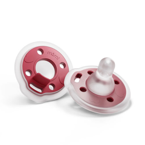 babypace breast-like pacifier 2-set - cranberry | mōmi