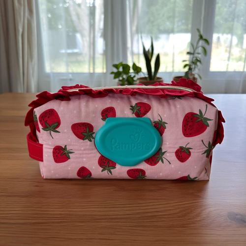 Ruffle Diaper and Wipe pouch | Baby Diaper and Wipe Pouch
