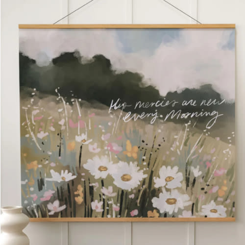 Large Poster with banner wood: His mercies are new