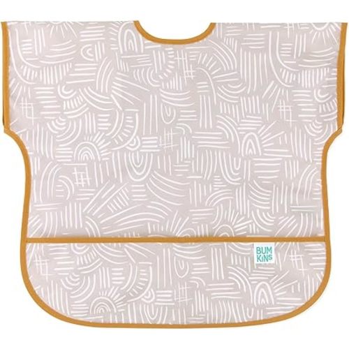 Bumkins Bibs, Baby and Toddler Bibs, Bibs for Girls and Boys, Large for 1-3 Years, Short Sleeve Waterproof Bib for Kids