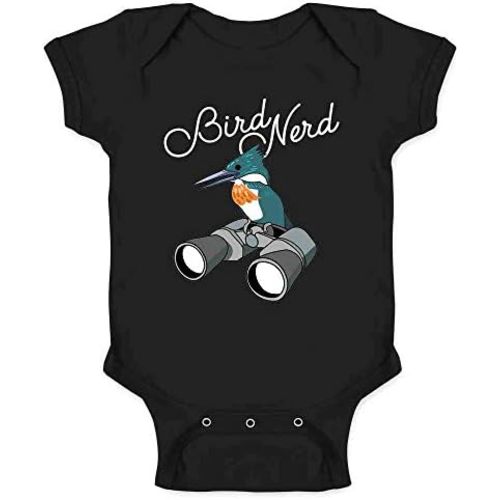 Pop Threads Bird Nerd Birdwatching Cute Funny Infant Baby Boy Girl Bodysuit