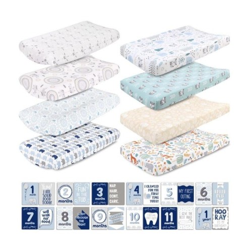 9pc The Peanutshell Bassinete Unisex Baby Bedding Bundle Multicoloured