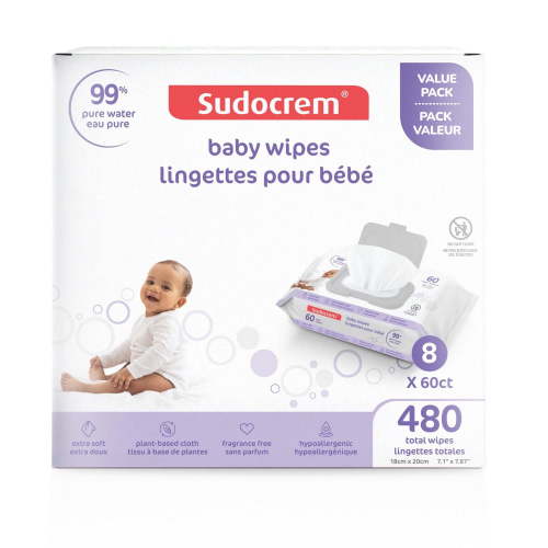 Sudocrem® Pure Water Wipes - 480ct, 99% pure water formula - Walmart.ca
