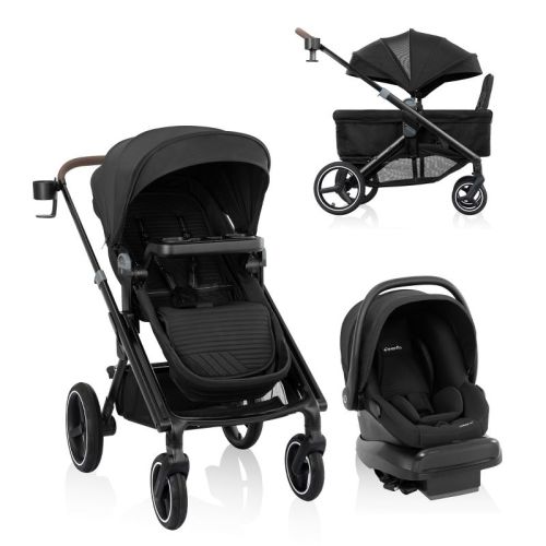 Evenflo Transformer Travel System Stroller with LiteMax Infant Car Seat - Black