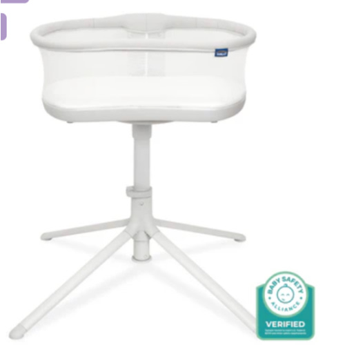HALO BassiNest Swivel Sleeper 3.0 – Over-Bed Baby Bassinet with 360 Rotation, Adjustable Height, Breathable Mesh, Safe Close Sleeping, Lowering Wall for Easy Access, Feeding & C-Section Recovery