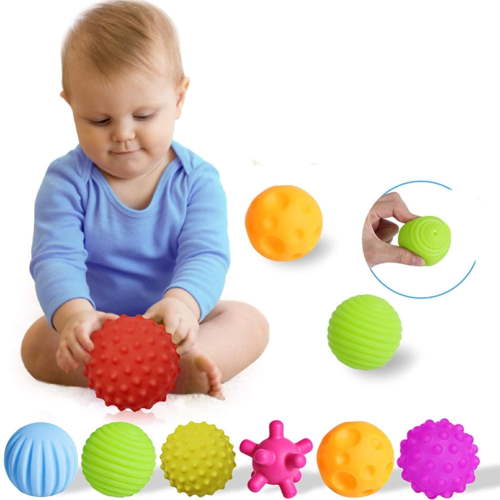 6Pcs Sensory Ball for Babies 6 to 12 Months, Baby Balls for Toddlers 1-3 Massage Stress Relief, Textured Sensory Balls for Infant Kids