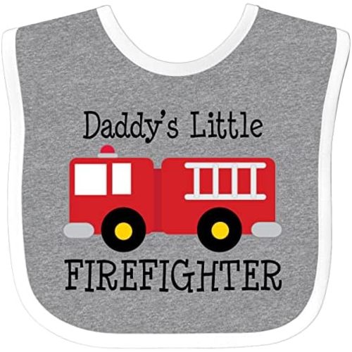 inktastic Daddy's Little Firefighter Baby Bib