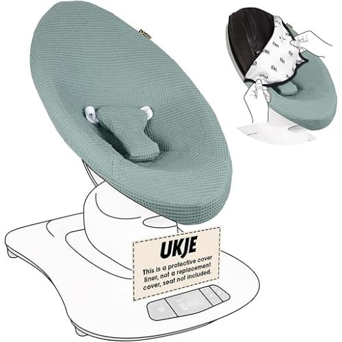 UKJE Liner Baby Rocker Cover - Compatible with 4moms MamaRoo 4 Old Model Before 2022 - Baby Swing Cover - Bouncer Cover - Cover Swing Bouncer - Jade