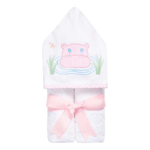 Hippo Everykid Towel, Pink