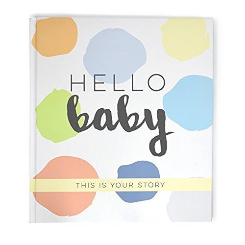 Bobee Hello Baby Memory Book, a journal scrapbook for boys milestones and memories first 5 years - blue