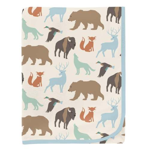Print Swaddling Blanket in Wildlife