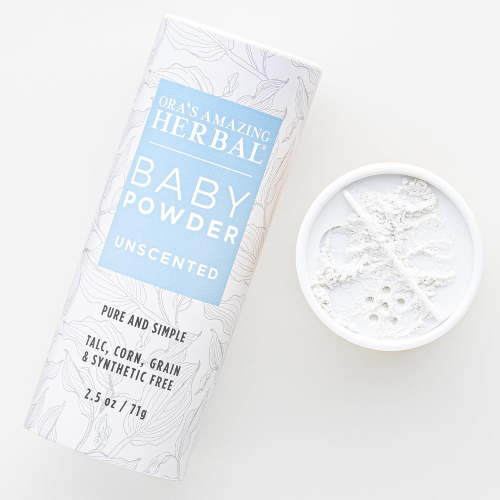 Talc Free Baby Powder Unscented Corn Free, Moisture-Absorbing & Non Toxic Dusting Powder for Sensitive Skin, Safe Infant Body Powder