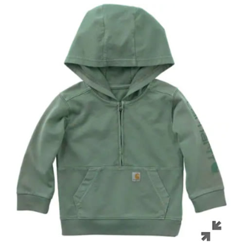 Kids' Long Sleeve Re-Engineered Garment Dye Half-Zip Sweatshirt (Baby/Toddler) | Baby Girl Clothes (0-24M) | Carhartt