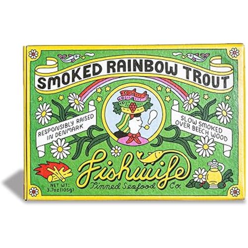 Fishwife Smoked Rainbow Trout 1-Pack (3.7 oz per tin) | ASC-Certified Sustainable Seafood, Gluten Free | Handpacked in BPA-NI Tins
