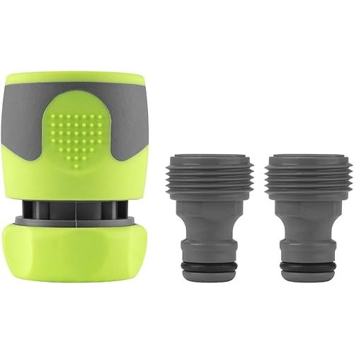 Flexzilla Garden Hose Quick-Connect Fittings, 3-Piece Coupler & Plug Kit