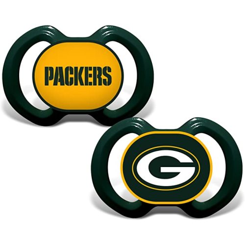 Girls Pink Pacifier 2-Pack - NFL New York Jets - Officially Licensed League Gear - Green Bay Packers
