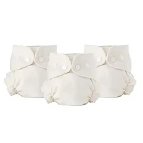 Esembly Cloth Diaper Inner - Organic Cotton, 3-Pack, Size 1 (7-17lbs) | Fitted Diaper, Soft, Ultra-Absorbant, Trim-Fitting Layer, Pairs with Waterproof Outer for Blow-out Proof Diapering